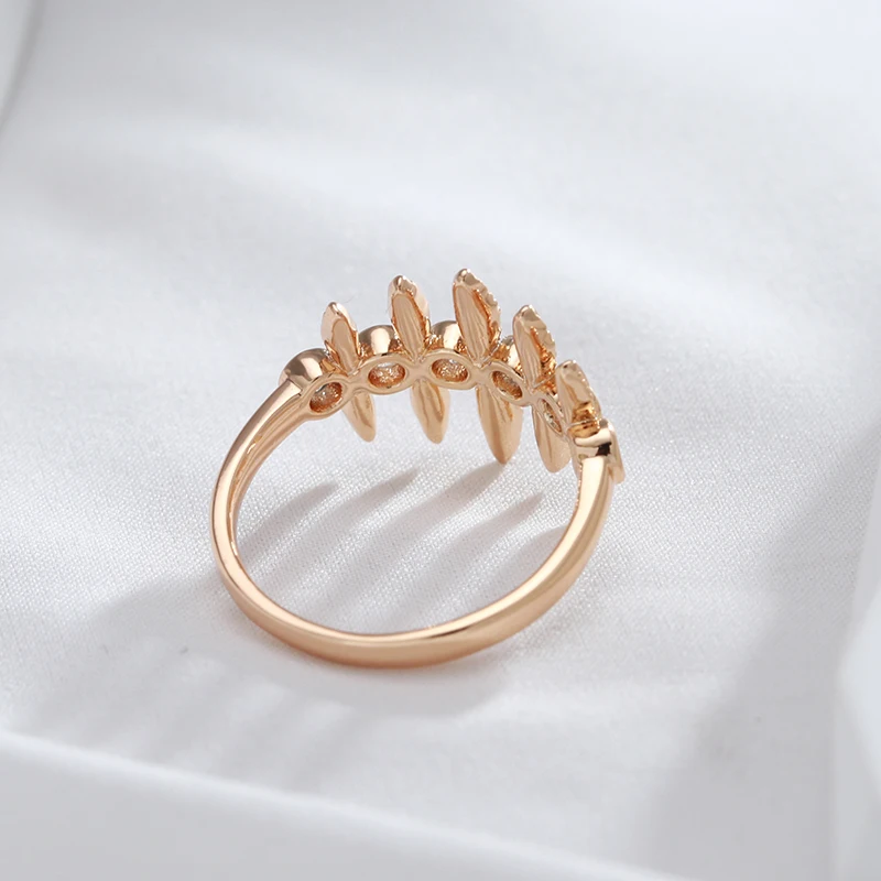 Kinel Hot 585 Rose Gold Color Vintage Ring for Women Unique Creative Natural Zircon Accessories Ethnic Bride Daily Fine jewelry image 5