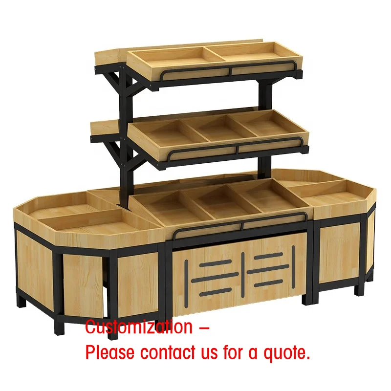 custom.Supermarket Fruit Vegetable Metal Display Rack