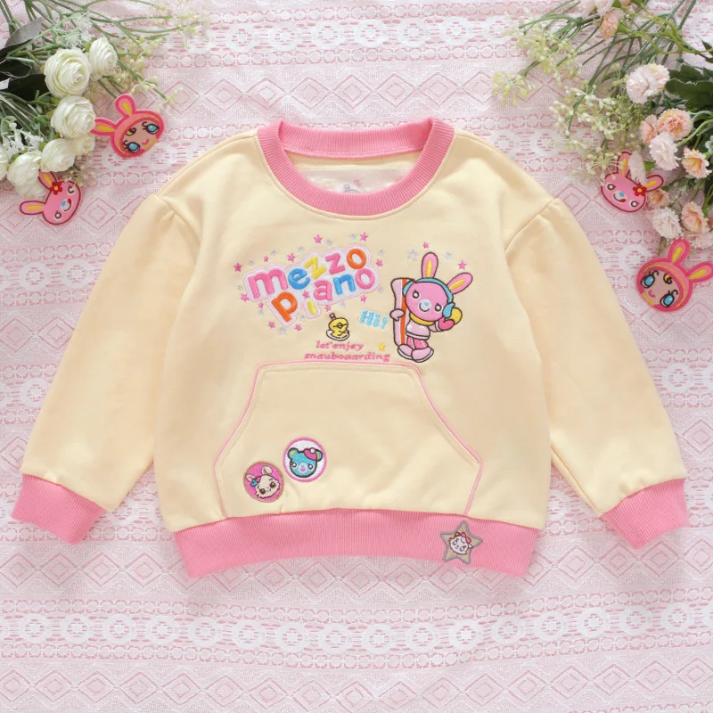 

Japanese Cartoon Cute Rabbit Embroidered Daughter's Clothing Autumn Cute Sweet O-neck Long Sleeve Princess Sweatshirt Y2k Top