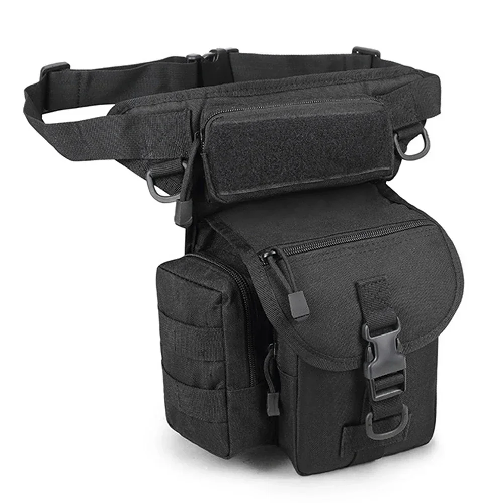 Men Waist Leg Bag Fanny Pack for Camera Motorcycle Rider Multi-Pockets Saddle Nylon Male Shoulder Cross body Hip Drop Thigh Bags