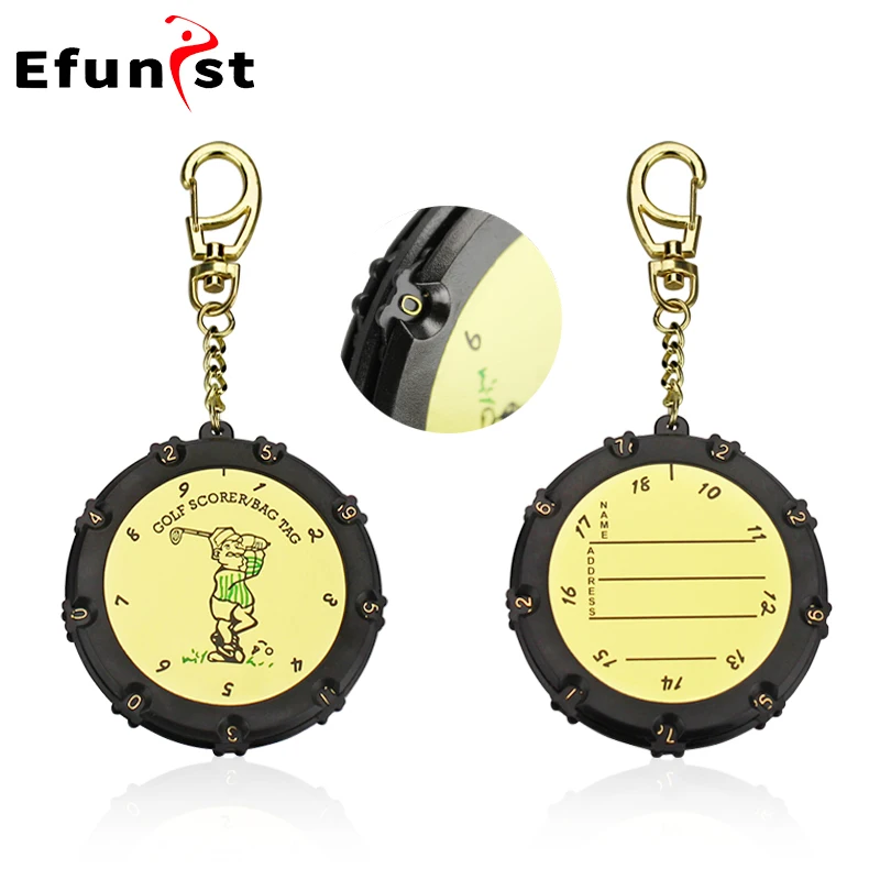 1 Pc Golf Score Counter 18 Hole with Key Chain Golf Training Aids Golf Stroke Putt Score Card Counter Indicator Golf Accessories