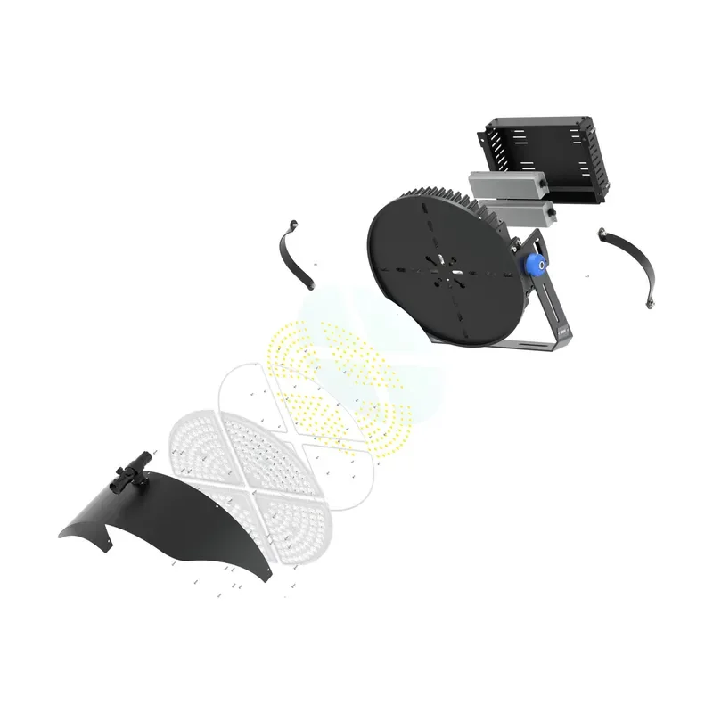600W COB LED Flood Light for Solar Gardens Baseball Fields Mountains IP67 Waterproof Aluminum Housing