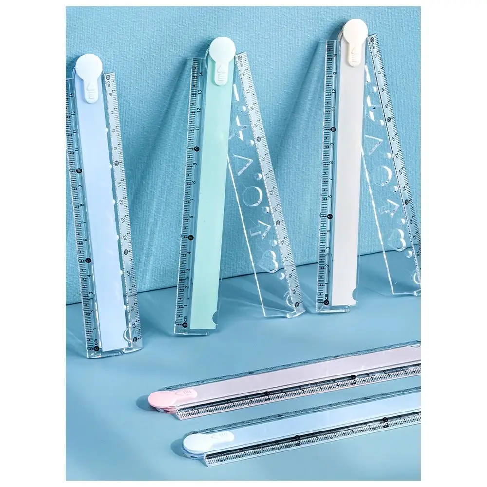 New Portable High Quality Durable 30CM Foldable Ruler Clear Scale Foldable Measuring Ruler Easy Storage Straight Ruler Students