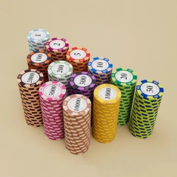 Texas Hold'em Chip Coin Baccarat Plastic Card Chess Room Special Token Money Chip Cards Used for Playing Mahjong