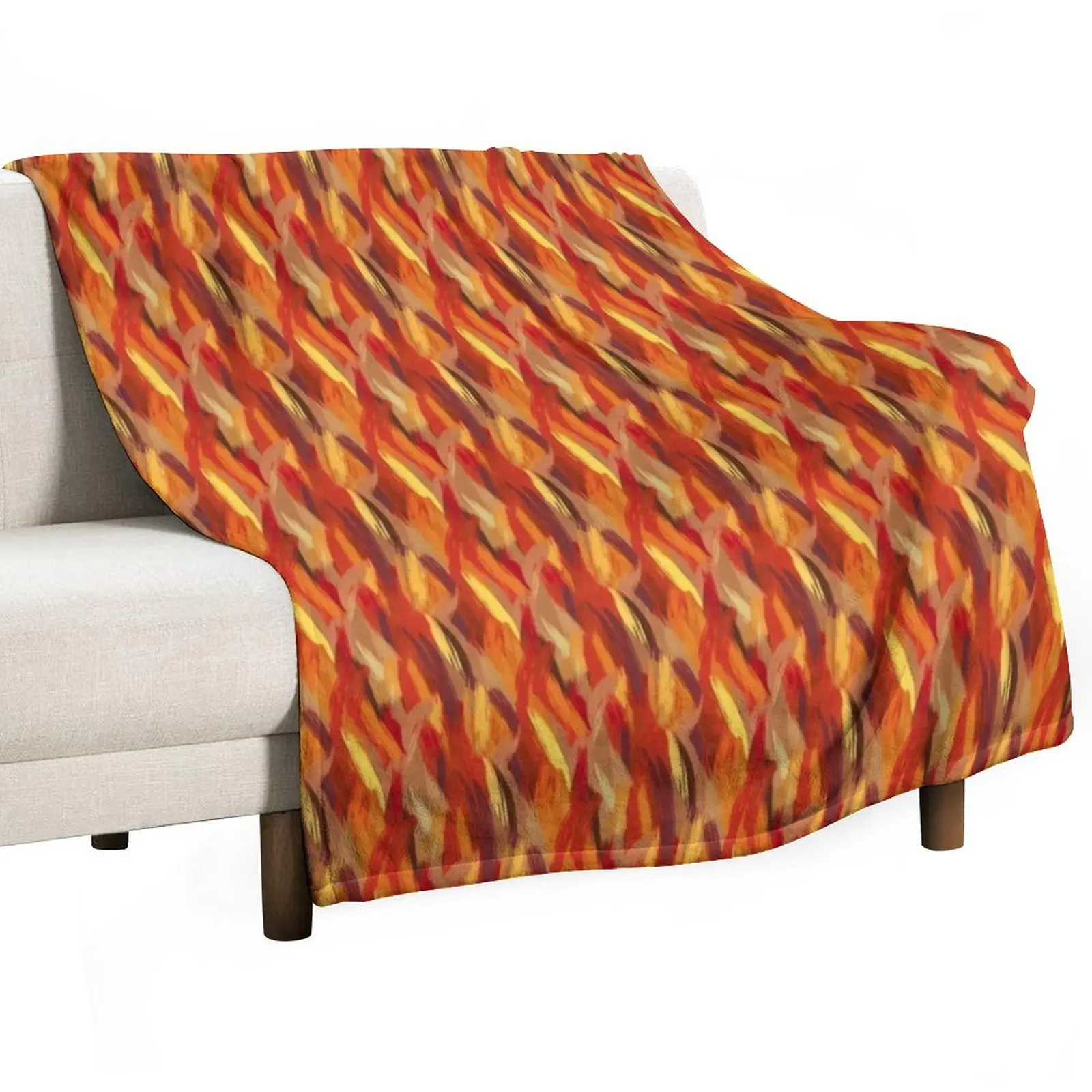 Warm Brush Strokes Throw Blanket Beach Soft Big Luxury St Thermal anime Nap Blankets