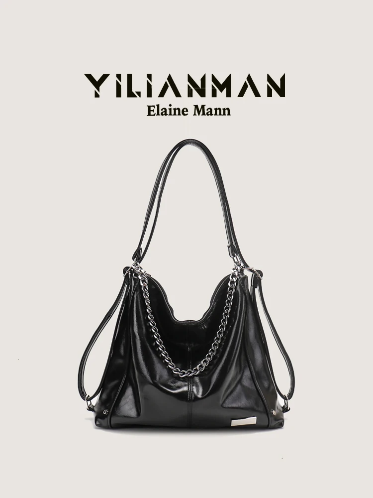 

Elegant Women's Tote Bag Original Chain Design High-End Feeling Double Shoulder Bag New 2026 Soft Fabric Multi-Compartment