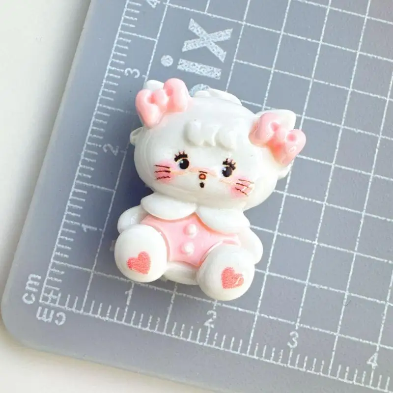 Kawaii New Cartoon Glossy Cat Resin Patch Handmade Diy Hair Accessories Headband Mobile Phone Case Pendant Material