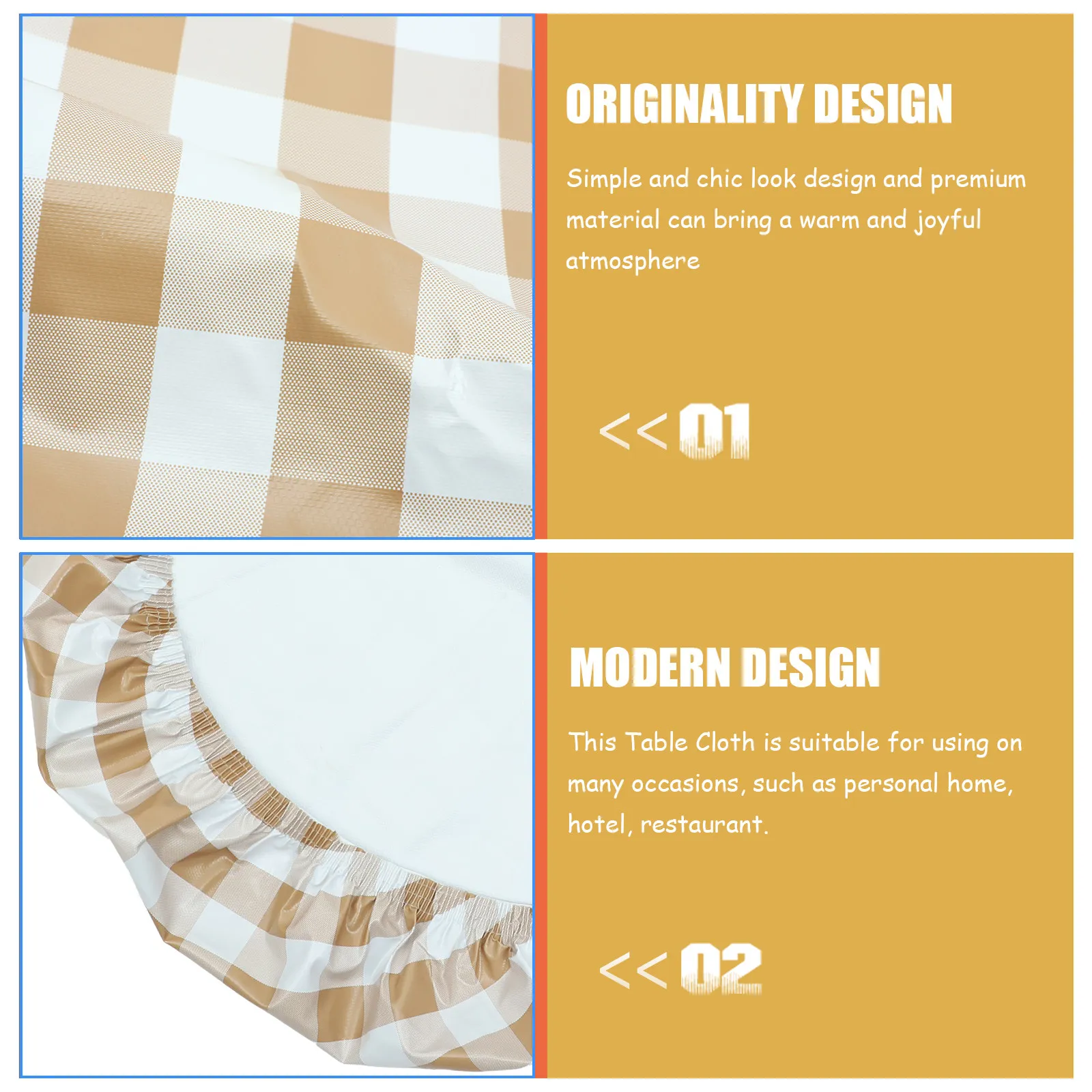 Outdoor Waterproof Tablecloth Polyester Oilproof Dirtproof Windproof Easy Clean Table Cover for Picnic Camping Patio Garden