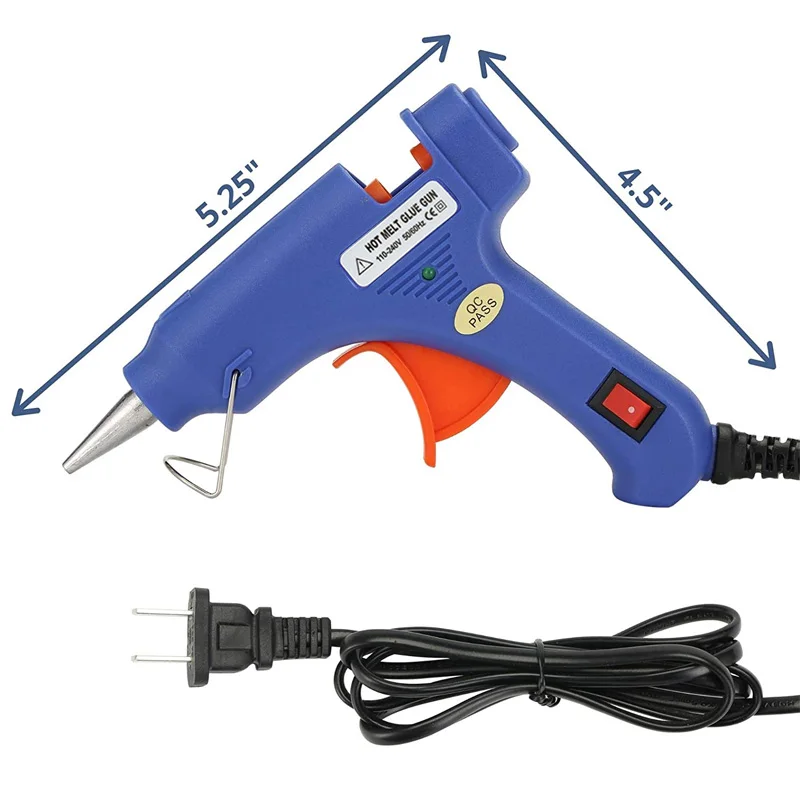 20W Mini Hot Glue Gun, Fast Preheating Glue Gun for Christmas Crafts School DIY Arts Home Quick Repairs, Use 7mm Glue Sticks