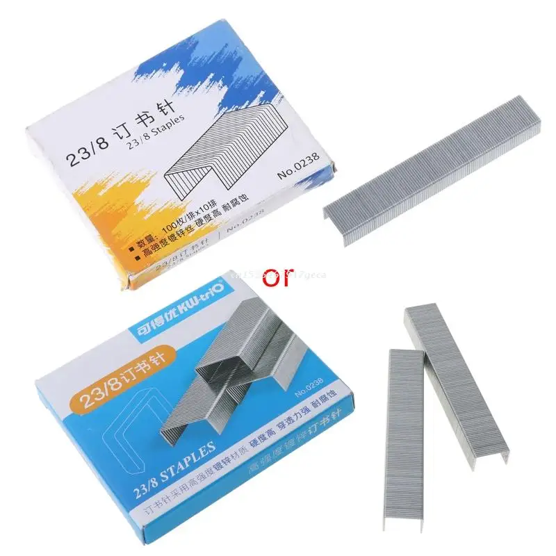 1000Pcs/Box Heavy Duty 23/8 Metal For Stapler Office School Supplies Stationery Dropship