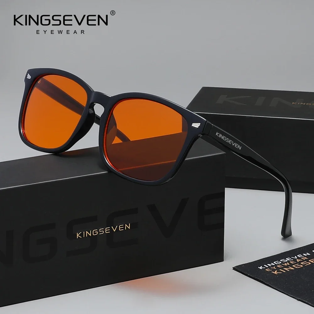 KINGSEVEN Anti-Blue Ray Glasses Men/Women No Degree Daliy Phone Computer Protective Glasses