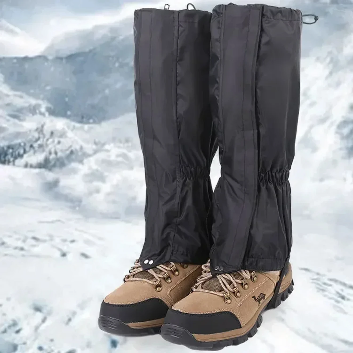 

Long Tube Leg Covers Waterproof Elastic Strap Legs Protection Hiking Skiing Climbing Pants Shoes Cover Durable Bandage