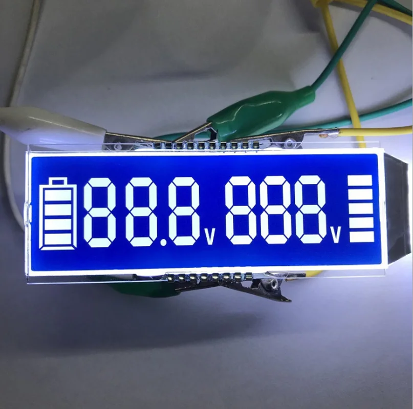 Customized blue background, white font size, broken code screen, instrument detection, temperature and humidity detection, LCD d