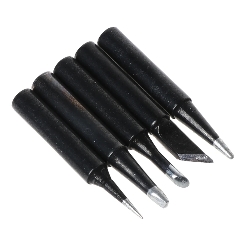 

Y1UB 5 Pcs Lead-Free Soldering Solder Iron Tips 900M-T For Hakko 936 SAIKE 909D 852 9