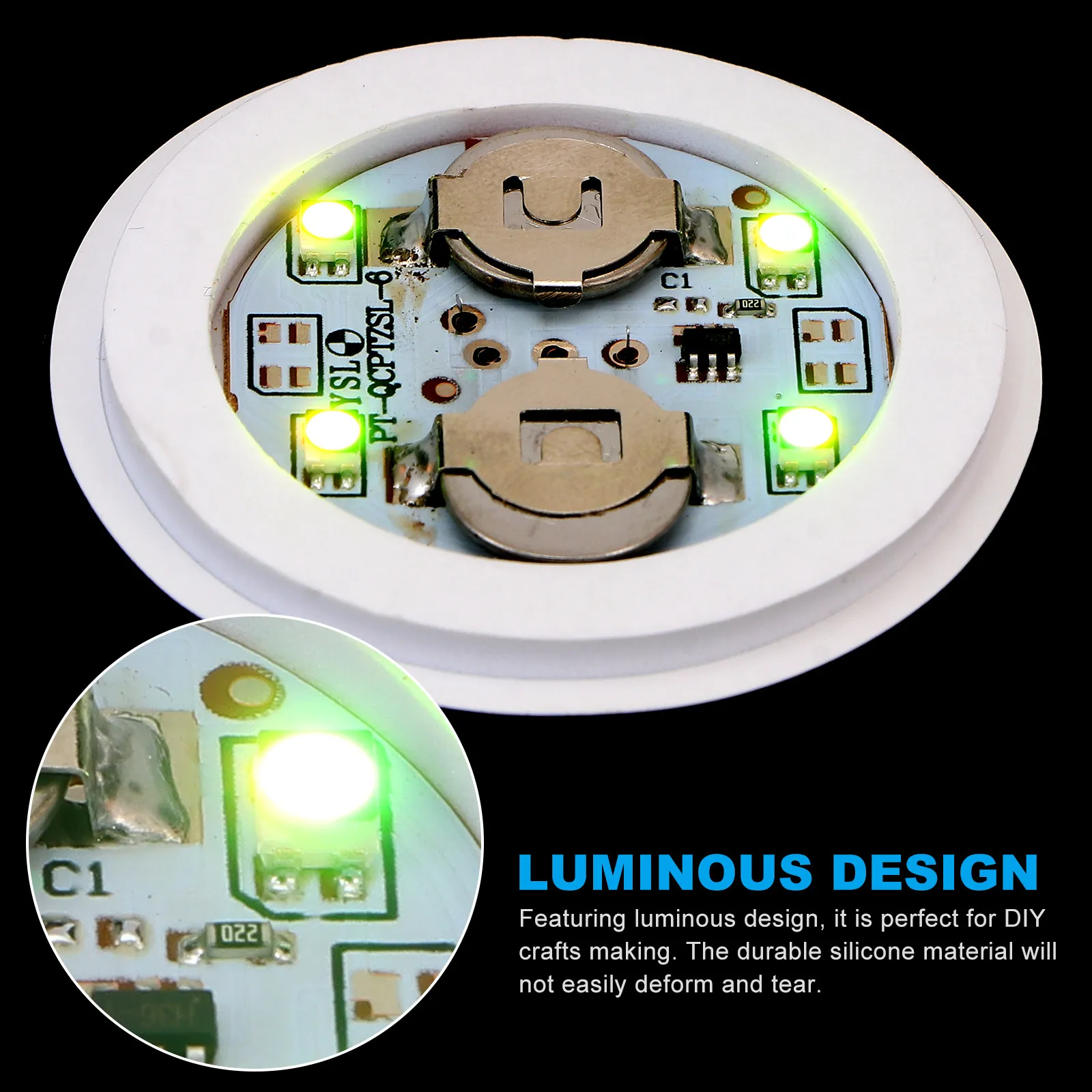 

Набор из 1 формы для подставок под чашки, светящихся в темноте, силиконовая форма для литья, для проектов из светящейся эпоксидной смолы, декор для дома