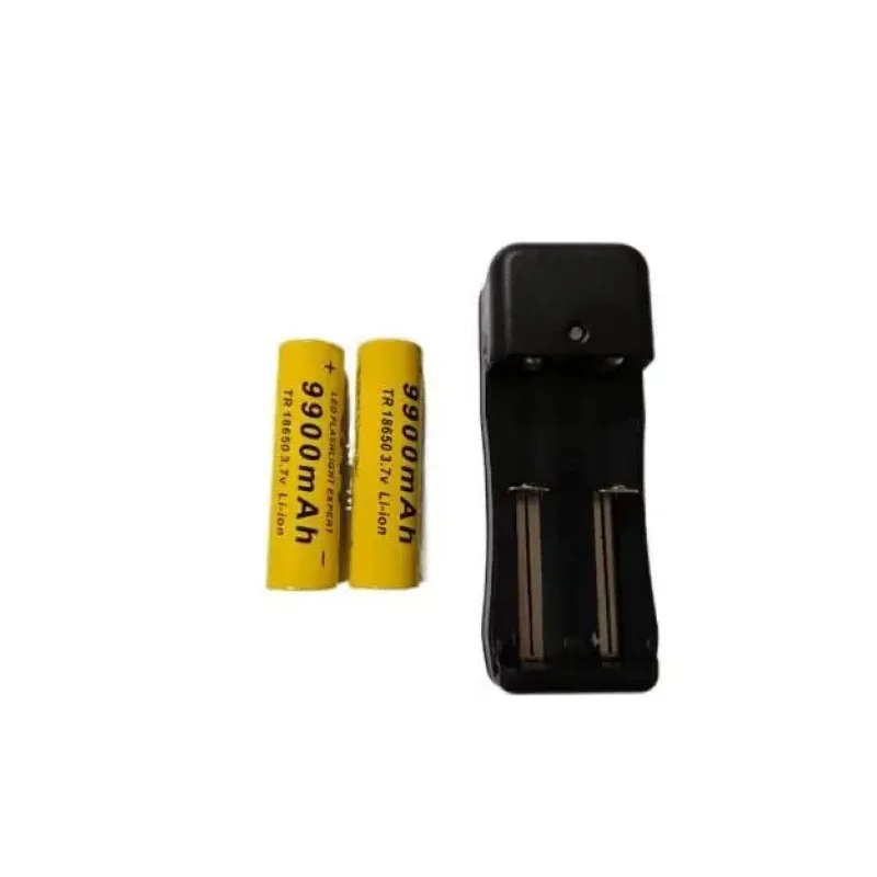 18650 Battery Rechargeable Battery 3.7V 18650 9900mAh Capacity Li-ion Rechargeable Battery For Flashlight Torch Battery+Charger