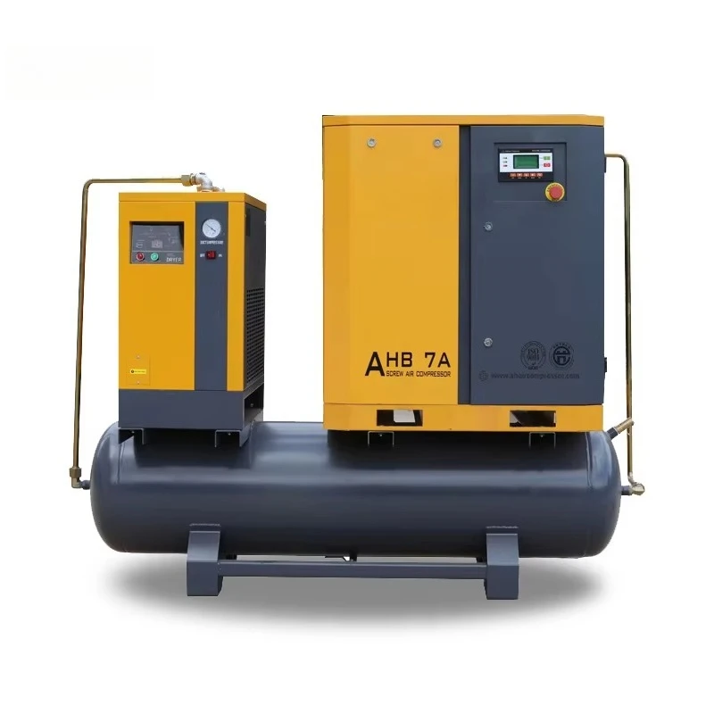

Big Discount 4kw All In One Screw Compressor Machine Air Compressor 500 Liters 5.5 5 Air Compressor