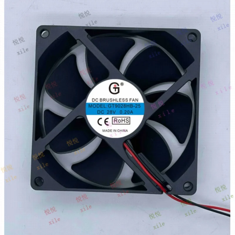 L   L  FOR GT GT9028HB-25 DC28V 0.20A 9025 9CM 2-wire Bearing Ball Cooling Fan