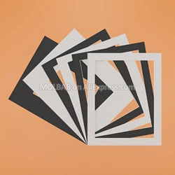 White/Black 20X16 inch Photo Mats Paperboard A3A4/16X12 Opening Mounts Textured Surface For Picture Frame Passepartout 12PCS/Lot
