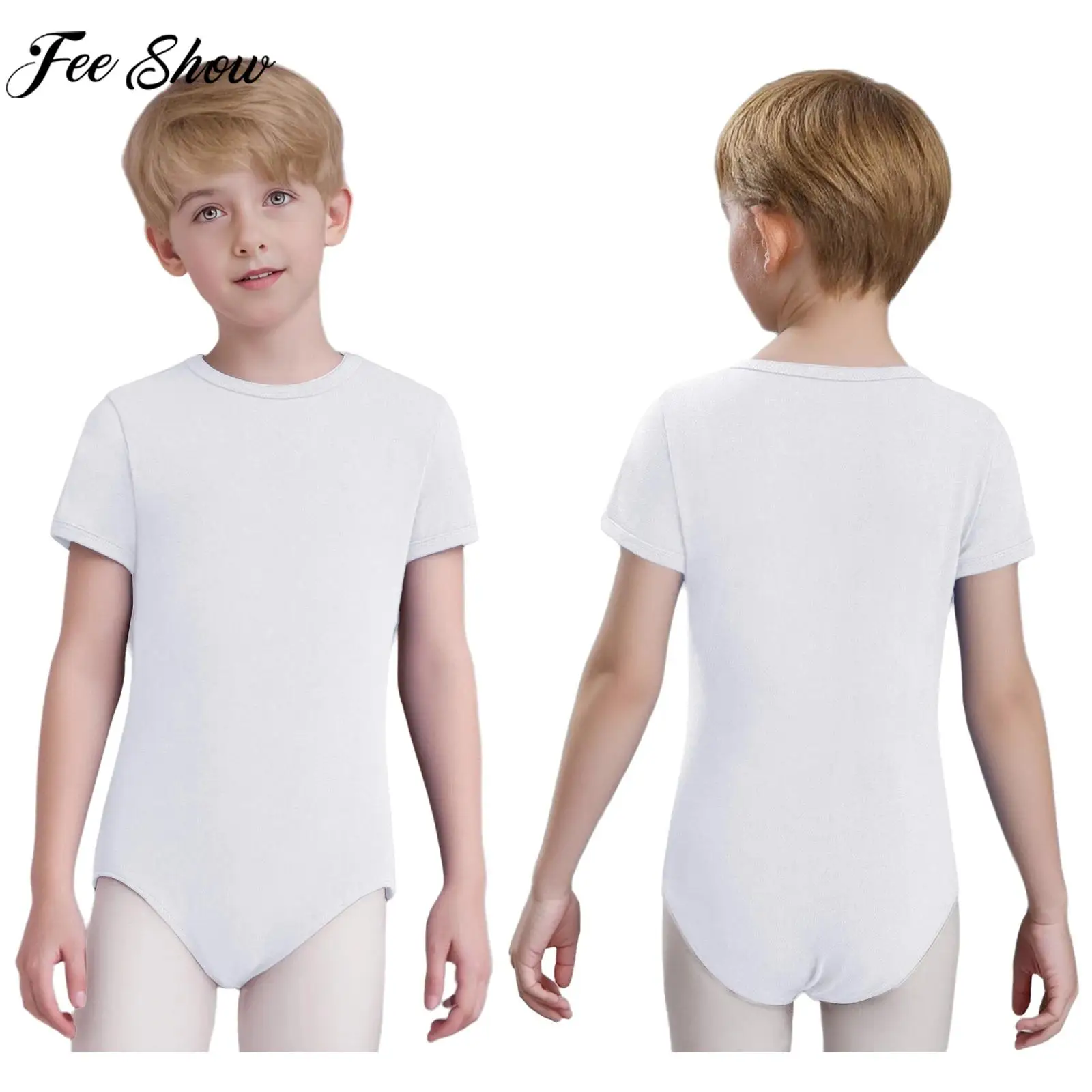 Kids Adaptive Clothing ASD Children Special Needs Bodysuit Short Sleeve Solid Color Leotard for Indoor Outdoor Wear Nightwear