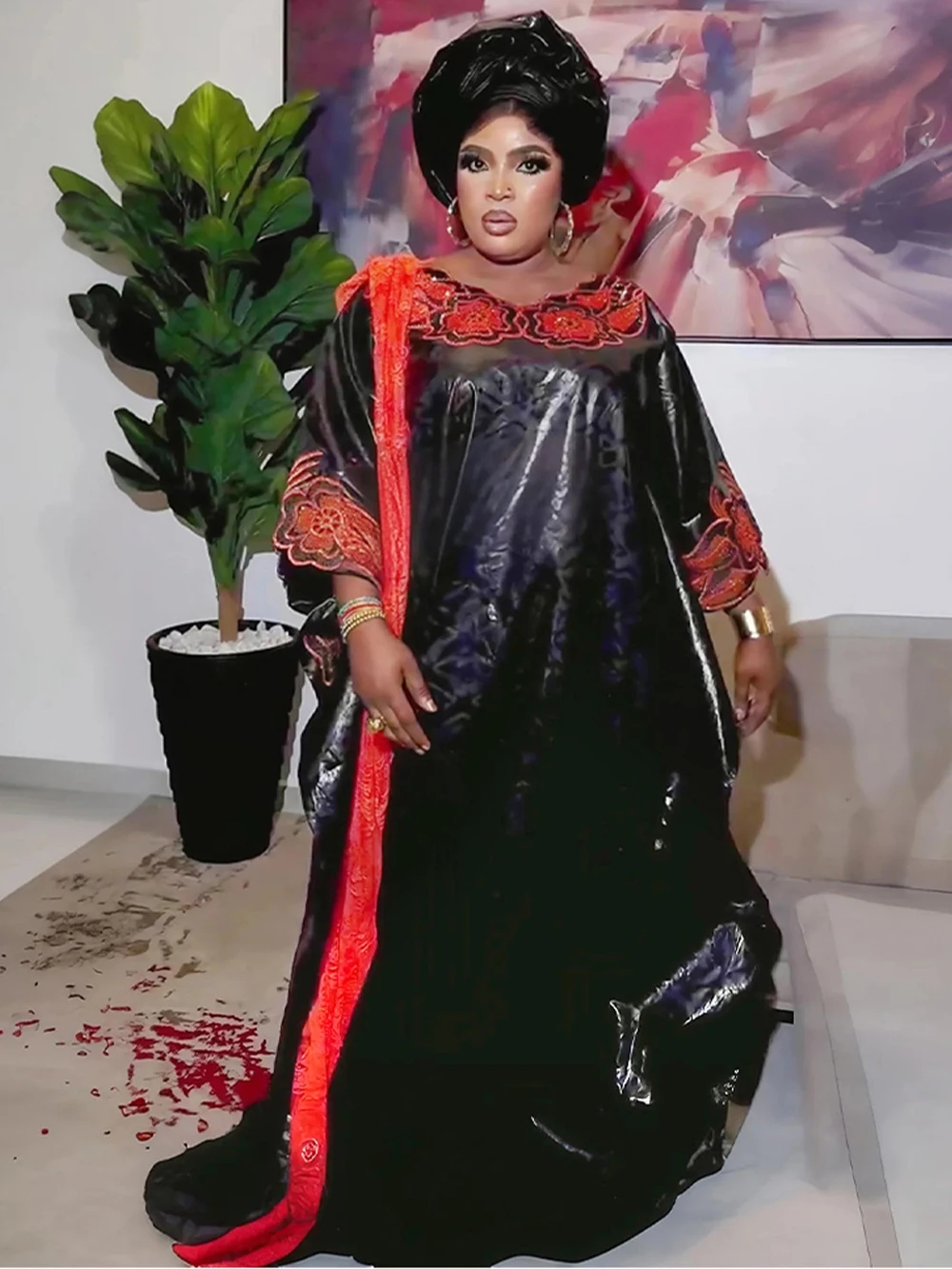 

Традиционные африканские платья для женщин, Анкара Дашики Базен, африканская одежда, длинное платье больших размеров, нигерийские тюрбаны, халаты