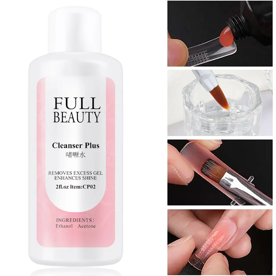 35ml Nail Liquid Slip Solution for Poly Nail Extension Gel Quick UV Builder Acrylic Gel Polish Degreaser Cleanser