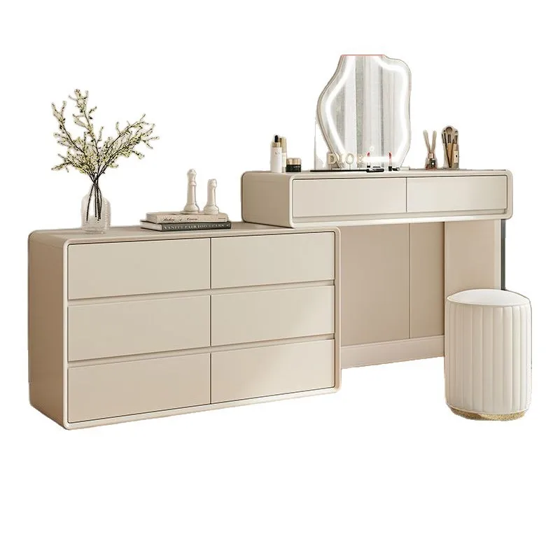 Solid wood paint dresser chest integrated makeup bedroom six chest small apartment