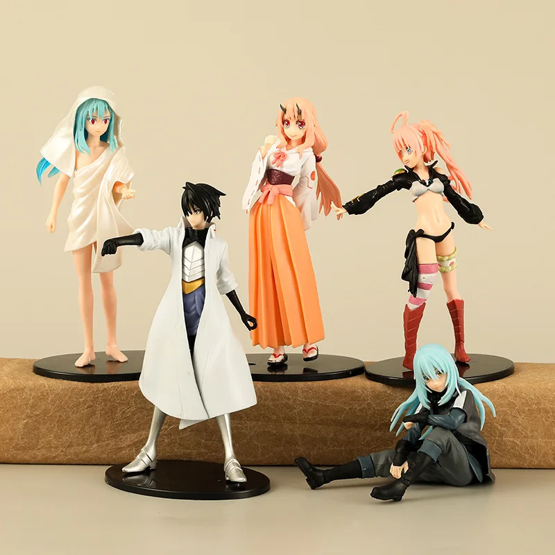 Hot 5 Styles That Time I Got Reincarnated As A Slime Figures Destructive Tyrant & Rimuru Cute Lord Figurines Desktop Ornaments