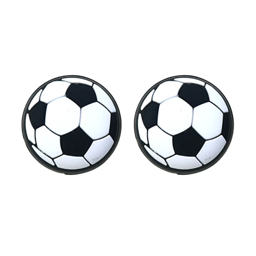 2Pcs Football Design Thumb Grip Cap Anti-Slip Silicone Cap For Playstation 5 PS5 PS4/PS4 Slim/PS4 Pro Xbox Series X/S Controller