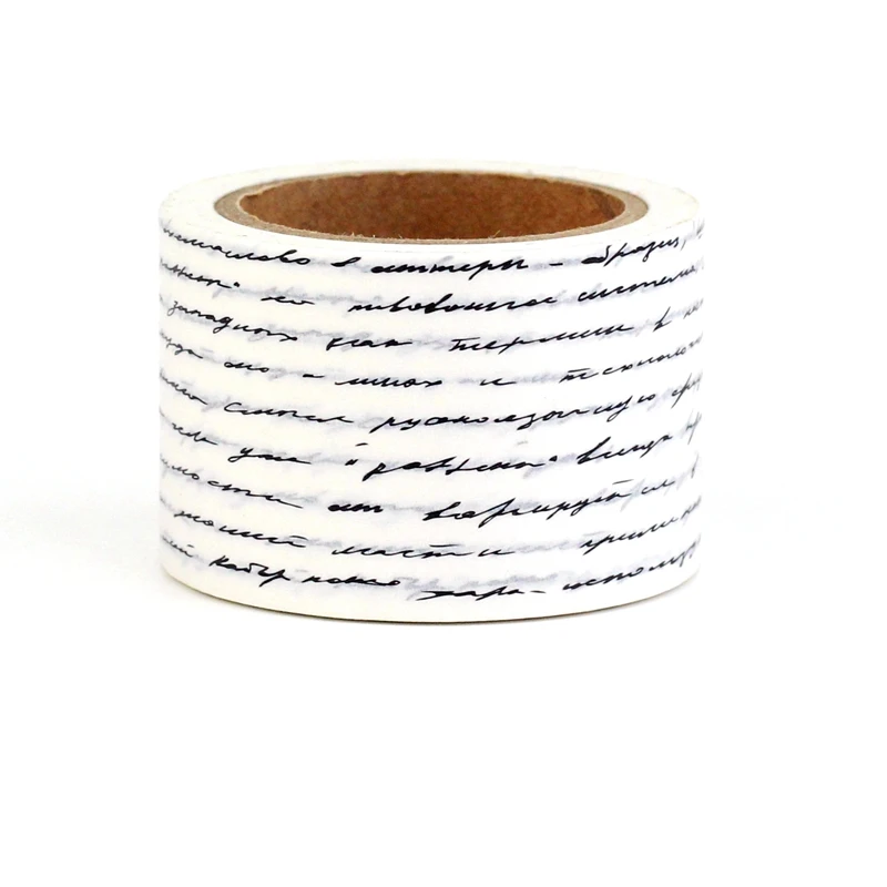 2023 NEW 1PC 10M Decorative Vintage Paper Script 30mm Wide Washi Tape for Planner Adhesive Masking Tape Cute Stationery