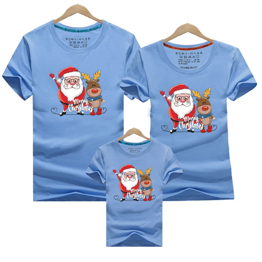 Christmas Family Look Mom And Me Clothes Adult Kids T-shirt Baby Rompers Father Mother Daughter Son Matching Family Outfits