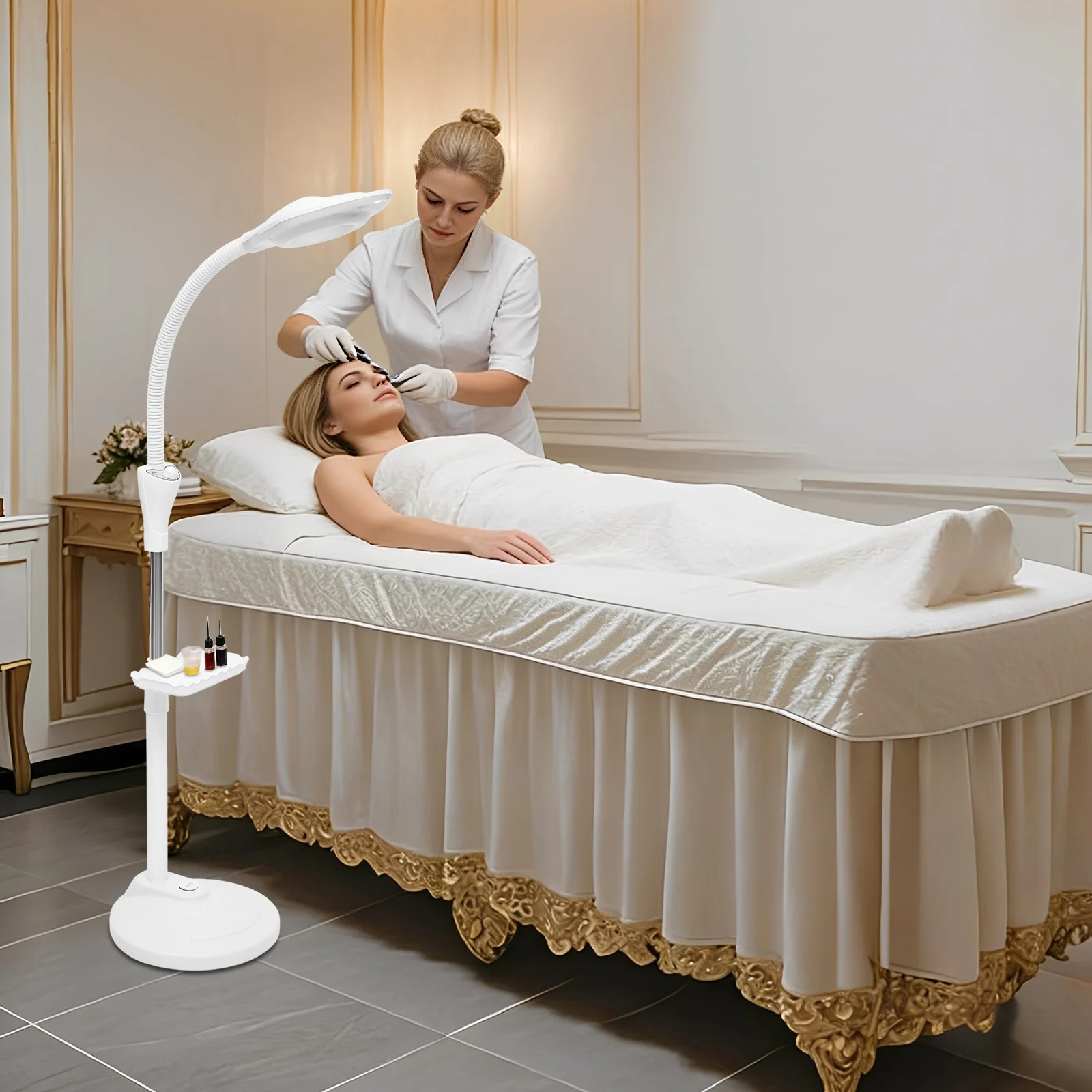 

Светодиодная лампа-лупа, 58 Вт, с регулируемой яркостью, настольная лампа с регулируемым кронштейном, 110 В, вилка стандарта США, для рукоделия, чтения, хобби