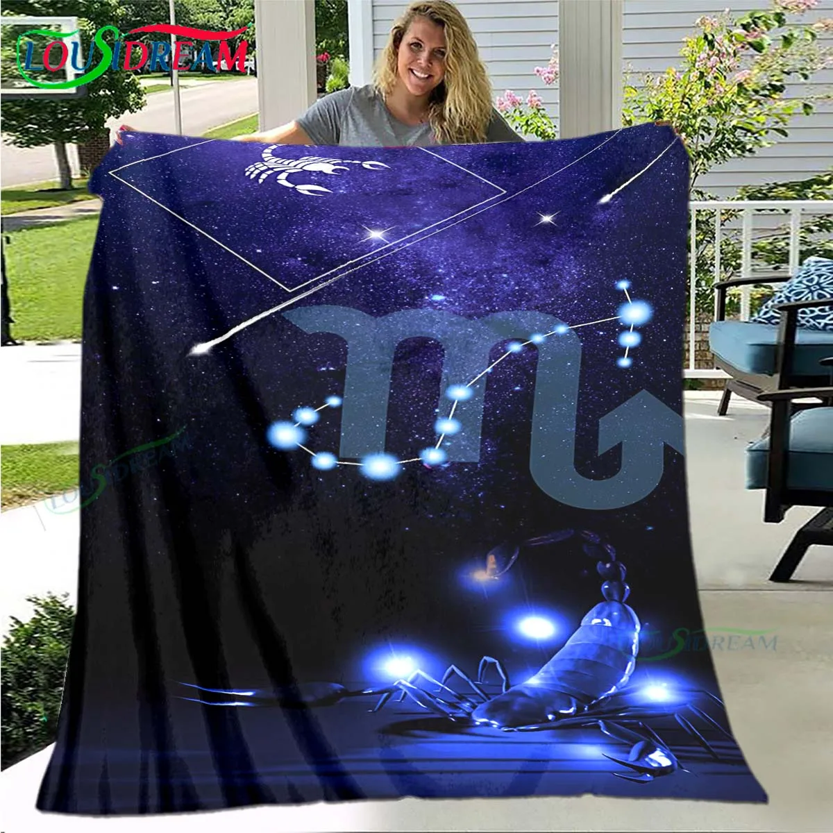 حار العقرب نمط بطانية الفانيلا بطانية رقيقة المحمولة المنزل السفر مكتب الغداء كسر بطانية هدية عيد ميلاد