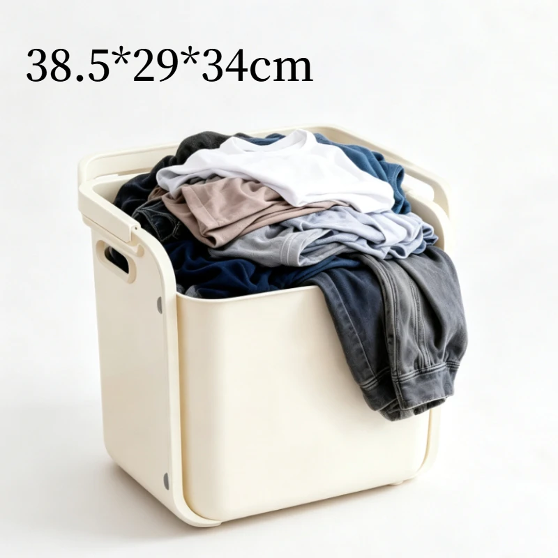Handle Clothes Laundry Baskets Hampers Collapsible Bathroom Dirty Baskets Storage Stackable Linen Cesta Laundry Accessories