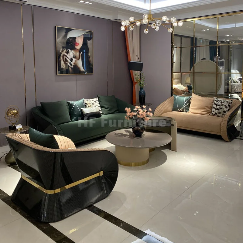 Living Room Furniture Custom Manufacturer Modern Italian Latest Design Sofa Cover Upholstery Luxury Home Furniture