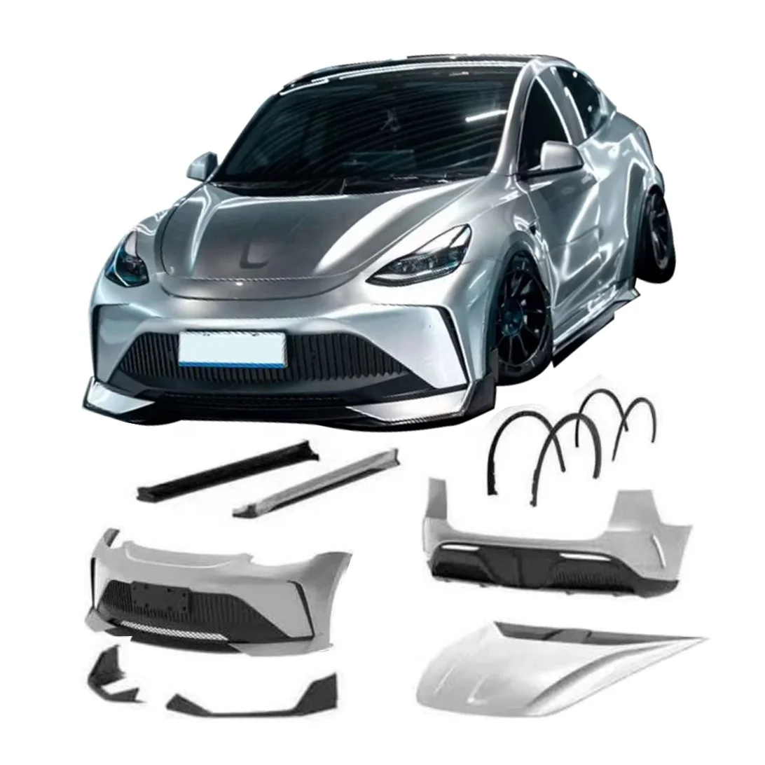 

Starship Style Carbon Fiber For Model Y Accessories Bumper Diffuser Side Skirt Fender Rear Wing Body Kit For