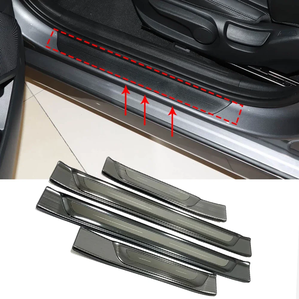 

For Kia K5 2020 2021 2022 2023 2024 2025 Car Threshold Trim Protector Accessories Stainless Steel Door Sill Plate Welcome Pedal
