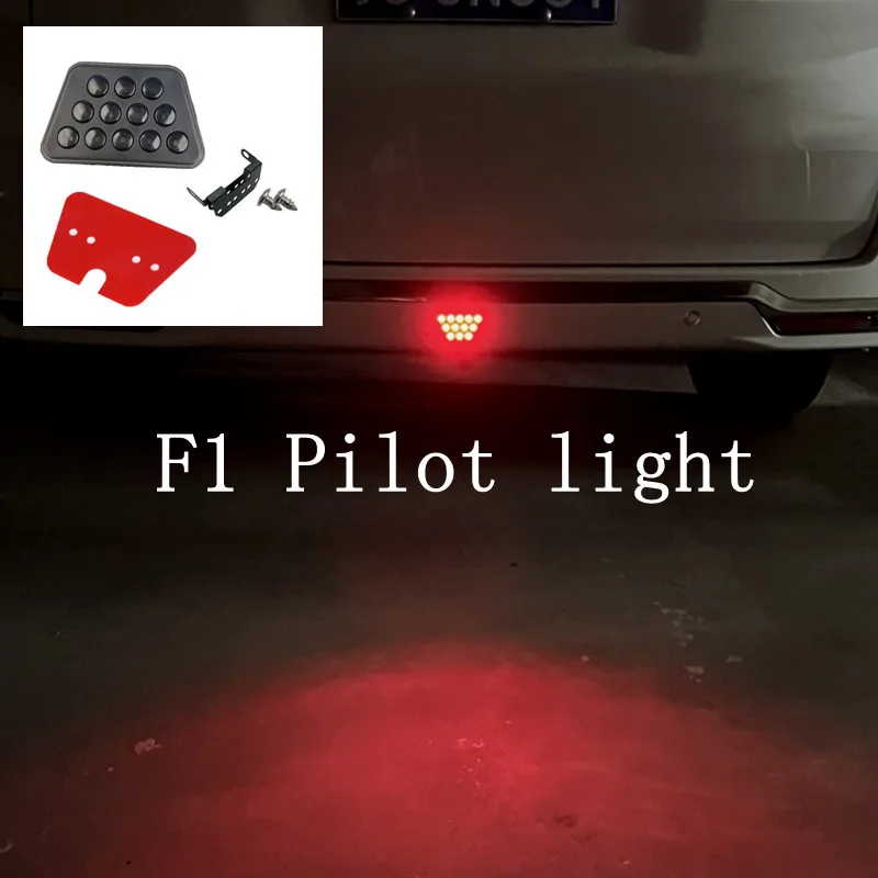 

12V F1 Style 12 LED Car Rear Diffuser Spoiler LED Brake Lights Bumper Cover Pilot Lamp For BMW For Benz For VW Universal Car