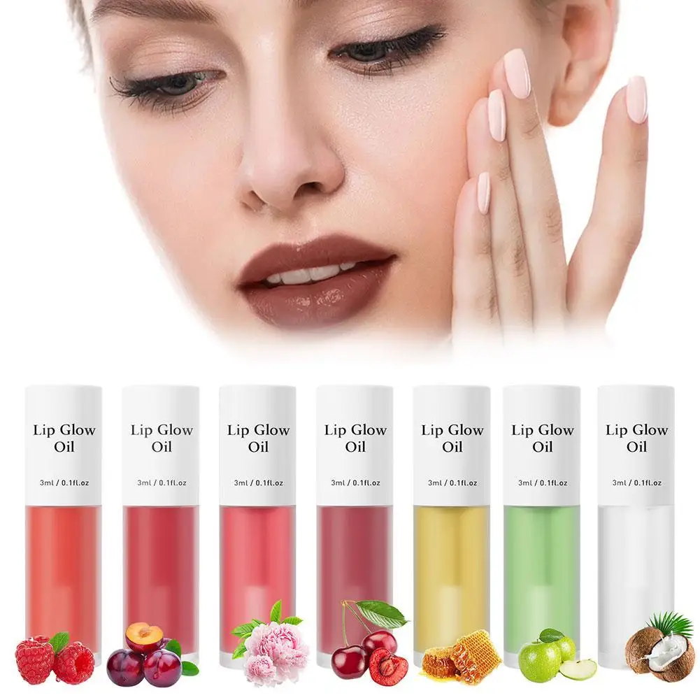

1pcs Fruit Lip Gloss Transparent Lip Oil Moisturizing Reducing Lip Lines Nourishes Lips Long-lasting Liquid Lip Cosmetics set
