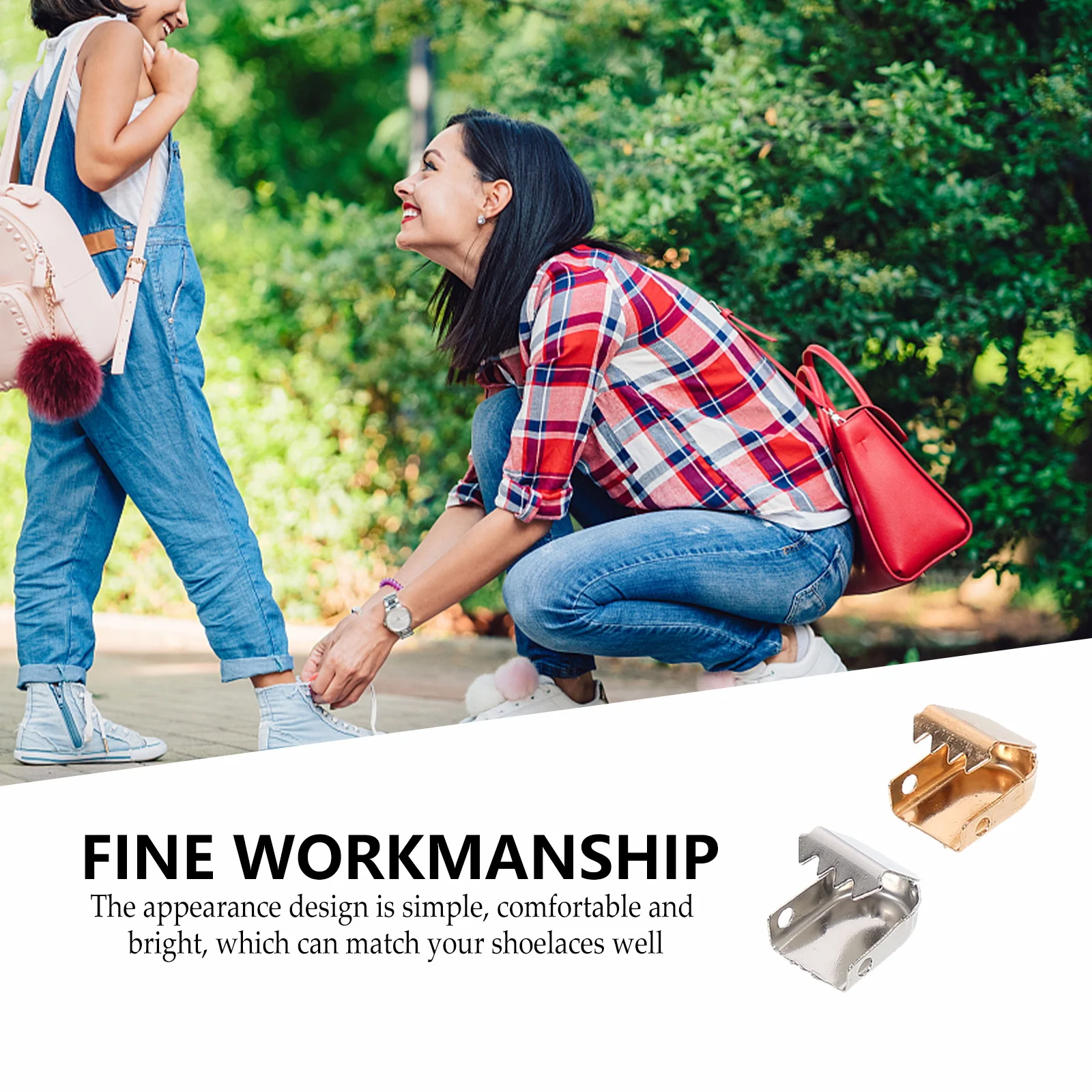 

100Pcs Shoe Lace Connectors Bright Design Metal Clips for Easy Shoelace Fixing Durable and Comfortable Matching Accessories