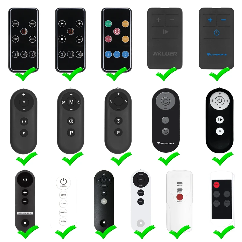 

AKLUER/CITYSPORTS WP1.2.3/OLMO/WIXANA/LGS/Lotto/KUS/VictoryFit/ZIPRO/LIFEFIT Infrared signal treadmill universal remote control