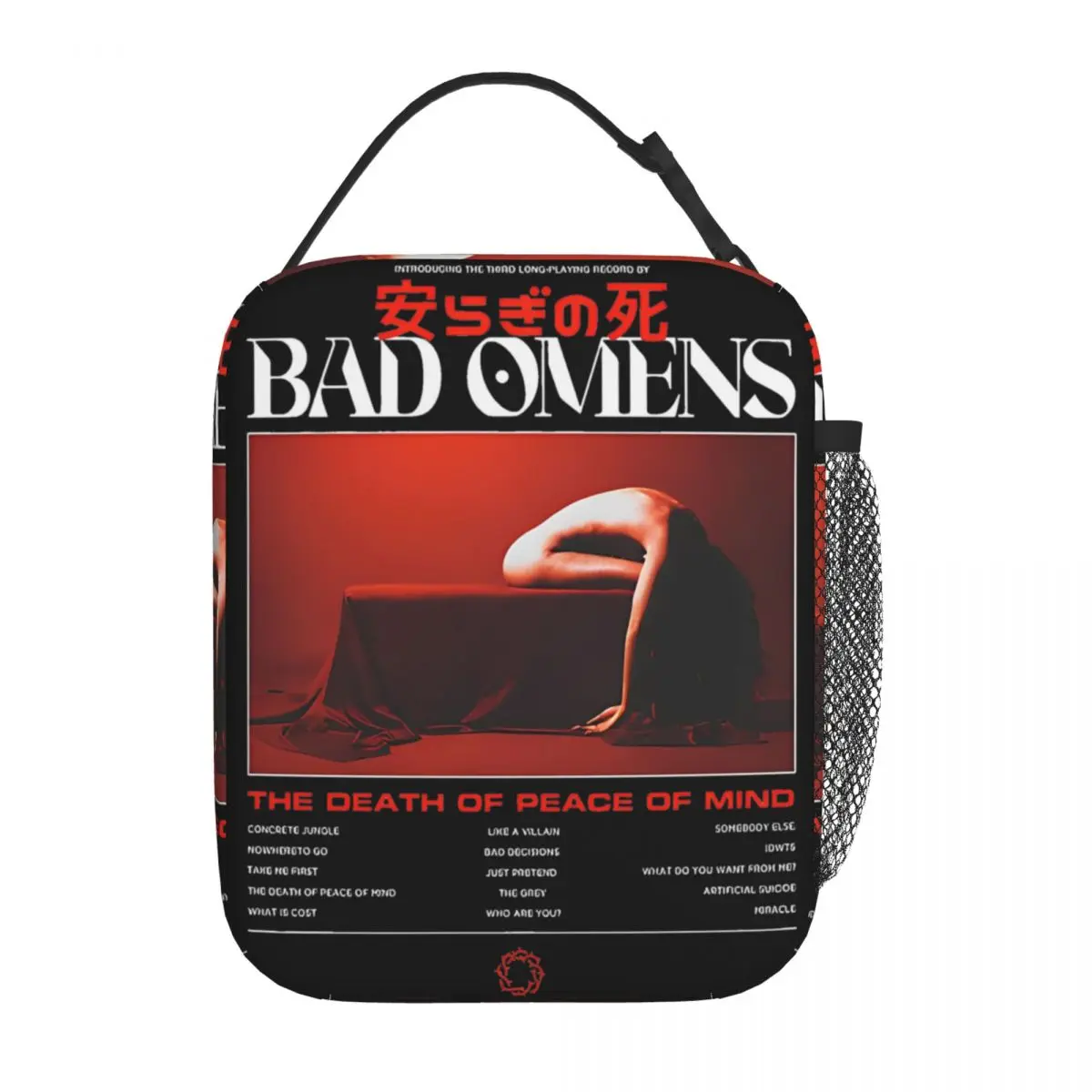 

Bad Omens Metalcore Band Insulated Lunch Bags The Death Of Peace Of Mind Album Container Bags Portable Thermal Cooler Lunch Box