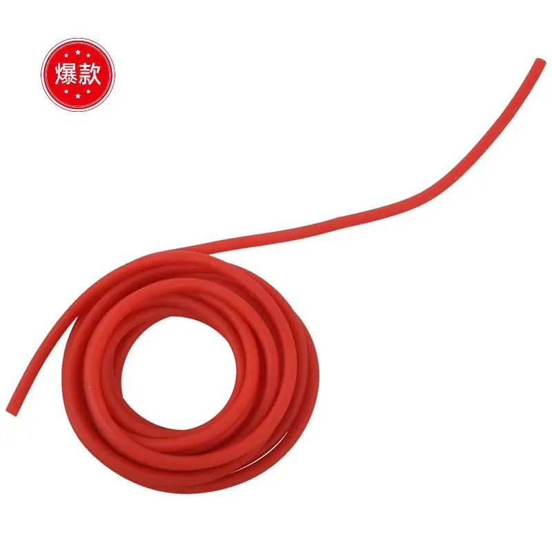 

3X Tubing Exercise Rubber Resistance Band Catapult Dub Slingshot Elastic, Red 2.5M