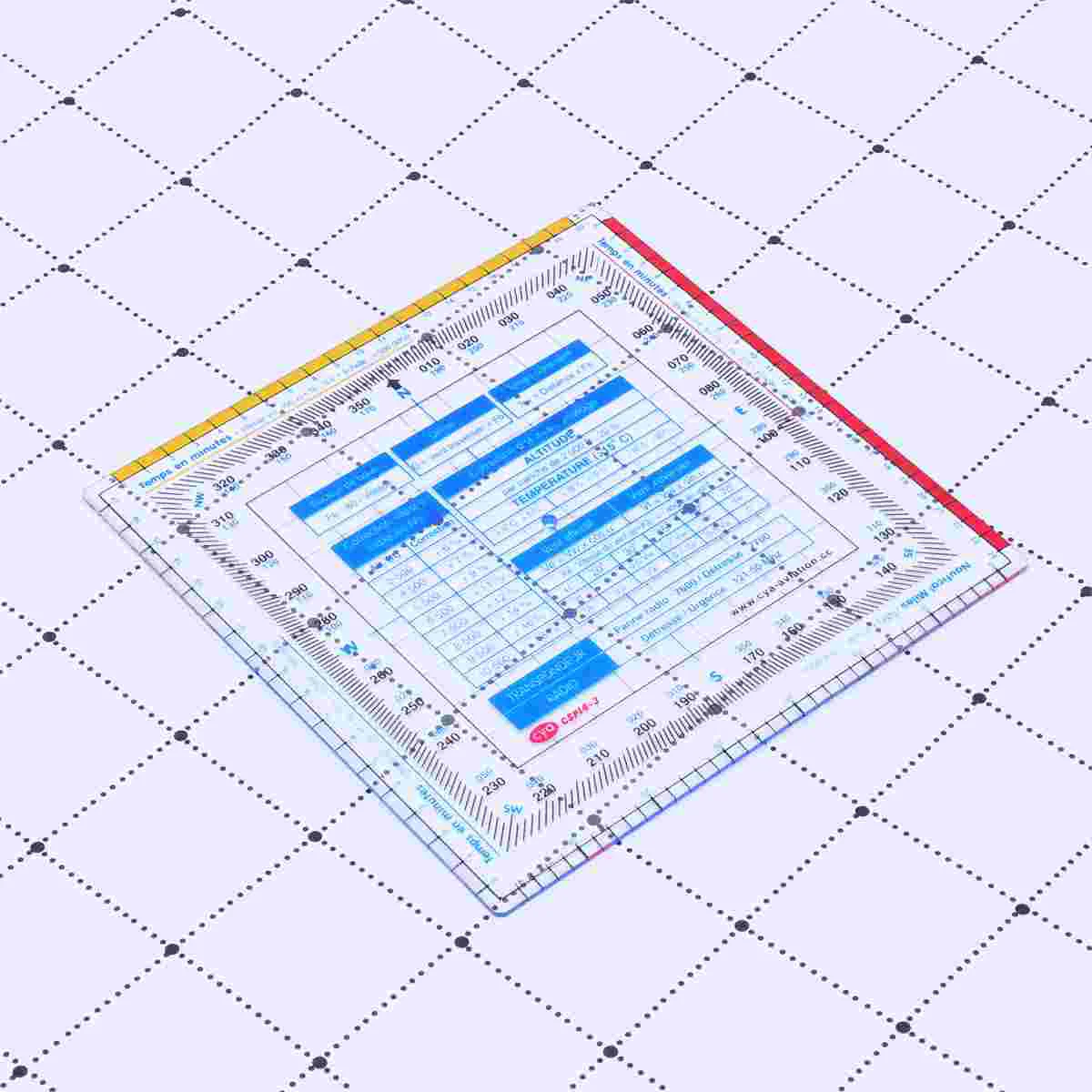 1Pcs Plastic Ruler Square Plastic Vector Ruler Square Flight Calculator scale flying ruler durable ruler