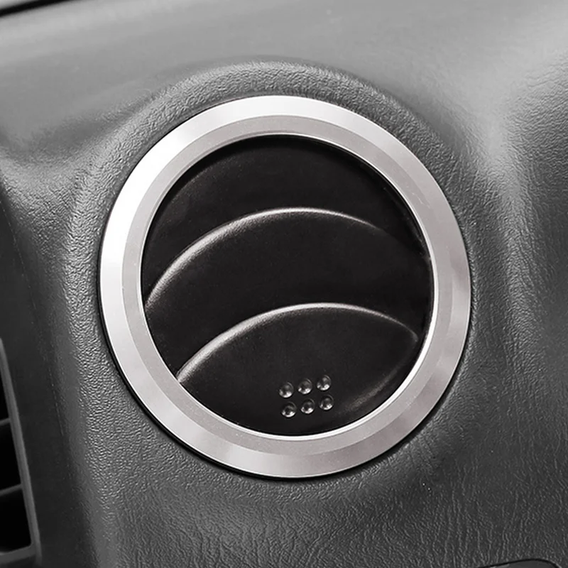 

BJMYCYY 2pcs Aluminium Decoration Trim Air Conditioning Vent Cover Round Sticker Interior Accessories for Suzuki Jimny 2007-2015
