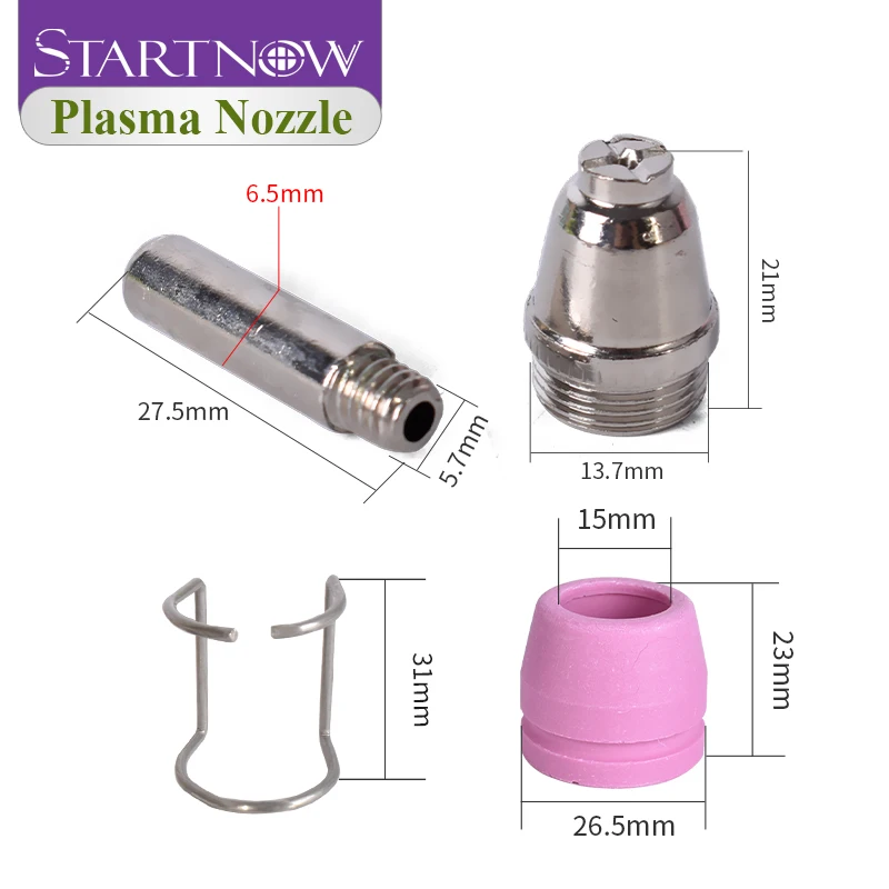 Startnow AG60 26pcs Nozzle Electrode Shield Cups Plasma Kit with Pilot Guide WSD60 SG55 Plasma Cutting  Consumables