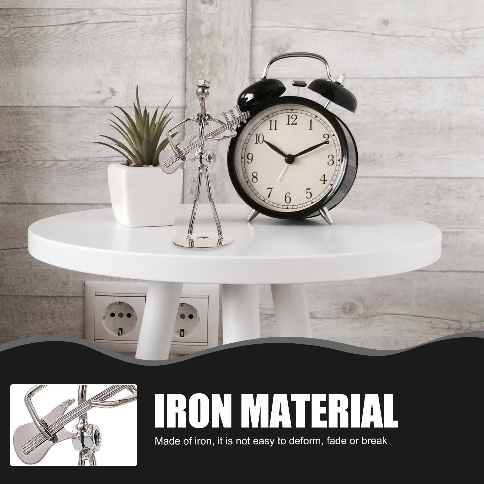 4Pcs Metal Small Person Statue Abstract Bandsman Decoration Minimalist Iron Musician Indoor Outdoor Desktop Home Band Craft Gift