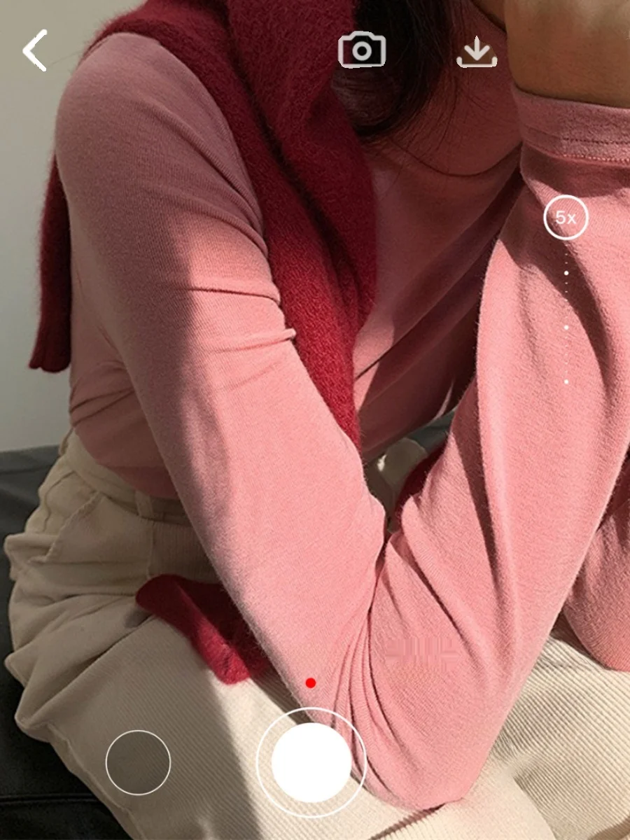 Thiened German Velvet Base Layer T-irt f High Collar Svel Comfortable Warm Knitwear for Women round Ne Long Sl...