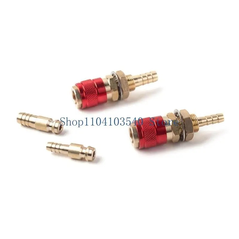 02DC Brass Water Cooled Adapter 6mm/8mm Quick Hose Connector Welding Connection Gas Adapter For MIG\TIG Welding Torch