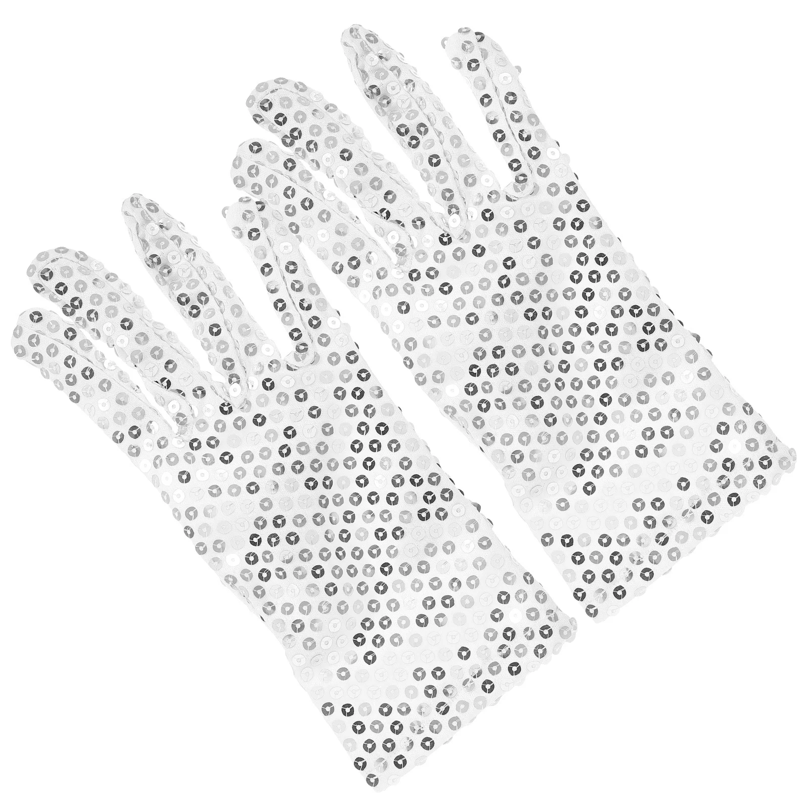 1 pz 1 paio di guanti glitterati tessuto con paillettes per feste per adulti spettacolo di danza costume handwear lucido indossabile per le donne funzionali